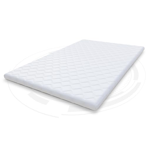 FDM Matratzentopper Latex MAX Matratze Topper 90x200 cm Härtegrad H3 Höhe ca. 4 cm Allergiker Geeignet Öko-Tex Weiß