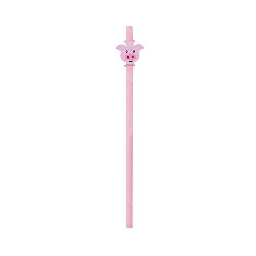 Kikkerland Farm Paper Straws, Pack de 12, Multicolor miniatura 5