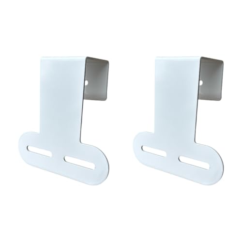 Homelogix Solar LED Light Mounting Fence Bracket – Powder-Coated Aluminum, Weather-Resistant Outdoor Hanger, Panel Hook, and Sign Mount (2 Pack, White)