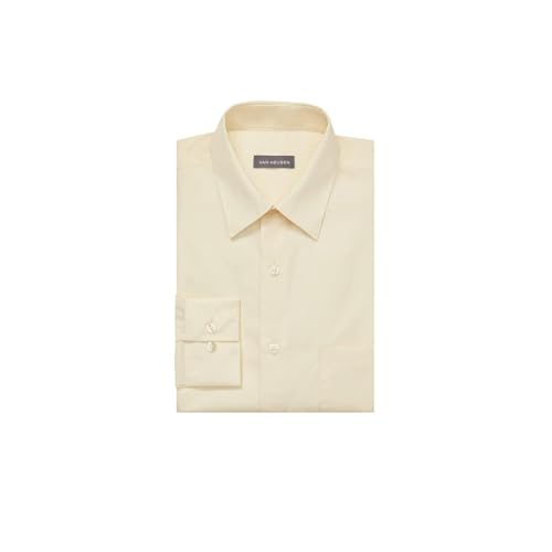 Image of Van Heusen Men's Poplin Regular Fit Solid Point Collar Dress Shirt