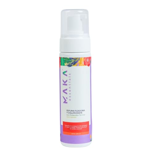 Maka Essentials - Fixing and Volumizing Foam - fixes - protects - volumizes - texturizes - controls frizz - softens - 8 Fl Oz, natural