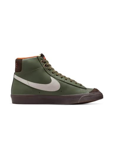 Image of Nike Men's Blazer Mid '77 VNTG We Reptile Basketball Shoes, Army Olive Summit White, 10.5