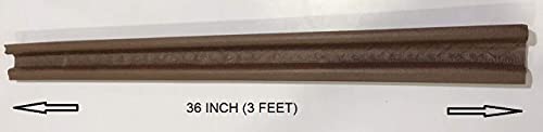 Image of PVC Door Bottom Sealing Strip Guard for Home - Twin Door Draft Stopper, Dust, Insect, Water & Sound Resistant Gap Filler for Main Door, Bedroom, Kitchen, Bathroom (42 Inch, Brown) (10, Brown)