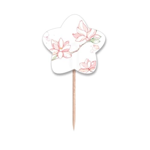 Lable cupcake picks aquarelle pêche pour cadeaux invités et babyshower