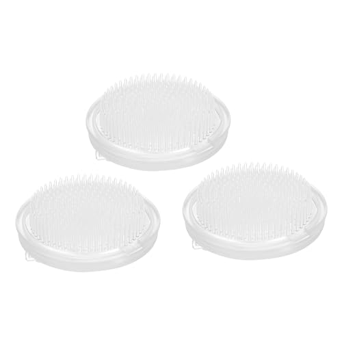 PATIKIL 2.8" Flower Frogs Ikebana Kenzan, 3 Pcs Floral Arranger Frog Plastic Flower Fixed Tool for Vase Flower Arrangement Transparent