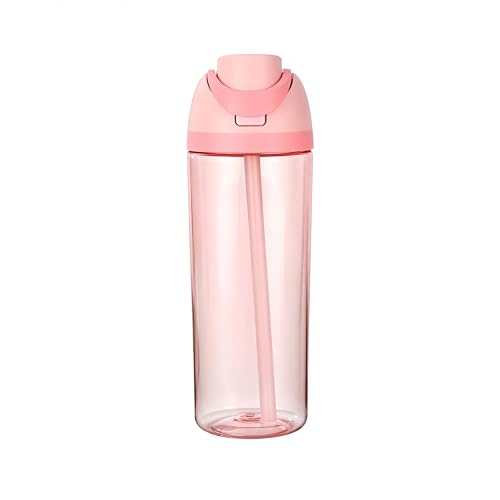 KiiKiiPaNa Clear Plastic Water Bottle with Straw BPA-Free Sports Water Bottle Great for Travel Sports work shopping20 Oz
