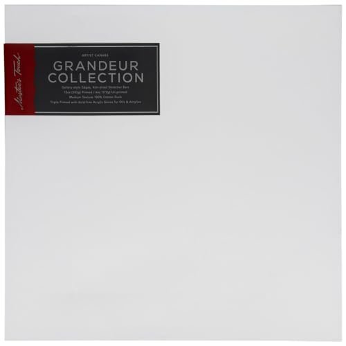 Hobby Lobby Master's Touch Grandeur Blank Canvas, Heavy-Duty Cotton Duck, Gallery-Wrapped, White (36
