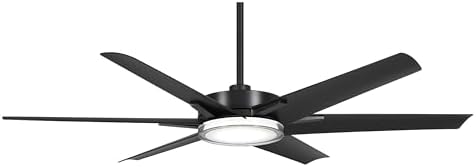MINKA-AIRE F866L-CL Deco 65" Outdoor Ceiling Fan with LED Lights, Coal
