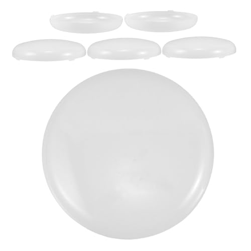 MUCKLILY Protection Covers for Lights 6pcs Round Lampshade Diffusers Thick Plastic Diffuser Sheets Soft Lighting
