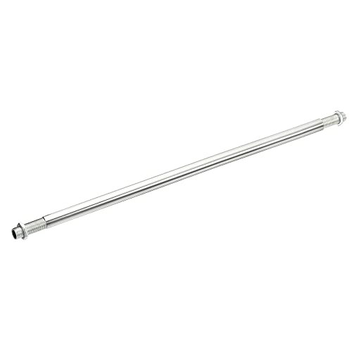 Image of MECCANIXITY Threaded Extension Rod, 11.8 inch Lamp Pipe with Connector Light Fixture Parts for Pendant Light Island Lighting Chandeliers Stems, Silver 2 Set