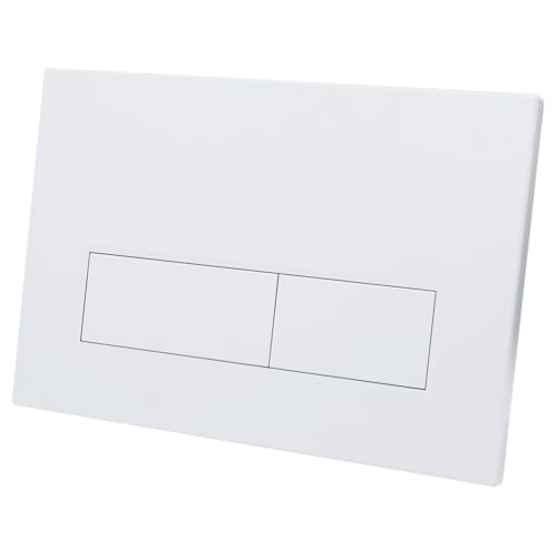 Fixnorex Placca di comando WC compatibile con Geberit Sigma 01/20/30, UP300 & UP320, doppio scarico, 246 × 164 mm, completa di set di leve e telaio di montaggio (Bianco Opaco)