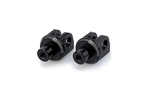 Puig Fussrasten Adapters Set Fahrer 6677N für Kawasaki Z750R 11'-12', KAWASAKI Z1000 14'-18', Schwarz