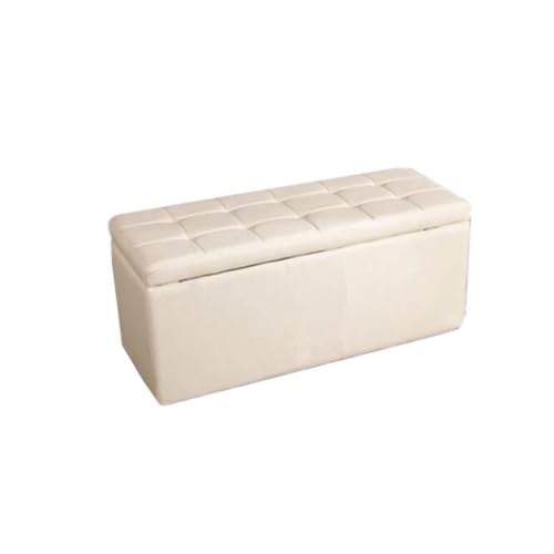 Pouf de rangement coffre capitonné banc bout de lit 60cm - 2