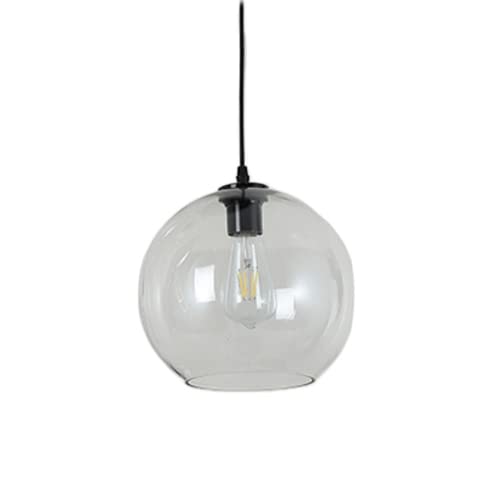 Lámpara de araña E27 con pantalla de cristal transparente de diseño escandinavo