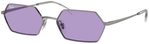 Ray-Ban RB3728 Sunglasses Bundle: RB 3728 YEVI 004/1A Gunmetal/Violet Polyamide Standard and Eyewear Cleaning Kit