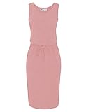TAM WARE Women Stylish Sided Slits Elasticized Waist Midi Dress TWCWD089A-CORAL-US L