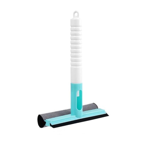 3-in-1 Window Cleaning Brush & Squeegee - Double-Sided Glass Wiper for Bathroom Mirrors & Windows Pink 32x19cm - Efficient Cleaning Tool for Streak-Free Shine
