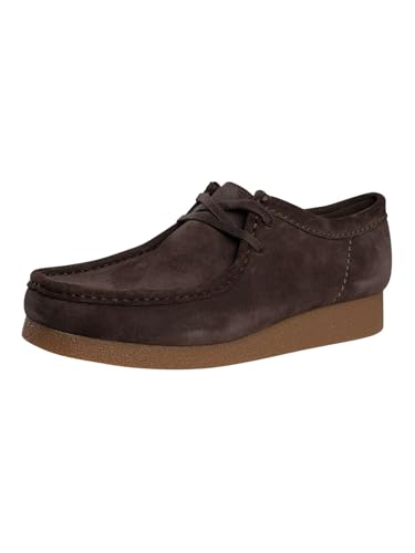 Image of Clarks Men's Wallabeeevo Derby, Dark Brown Suede, 12