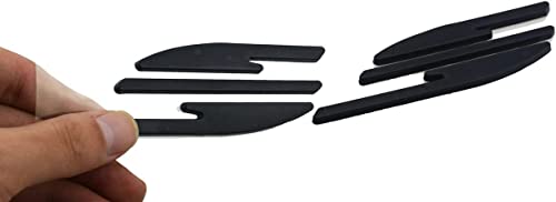 Image of 2X Impala Ss Rear Quarter Panel Emblems Car Letter Badge 3D Sticker Decal Replacement for 1994 1995 1996 Impala (Matte Black)