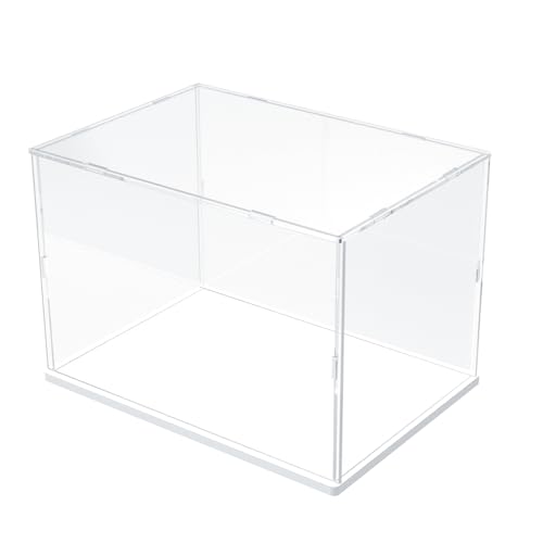 DuvinDD - Vitrina de acrílico para Lego Technic FXX K 42212 para BMW M4 GT3 Evo 42226 para 4222 76470 - Base blanca 30 x 20 x 20 cm - Protección contra el polvo para coleccionistas de maquetas