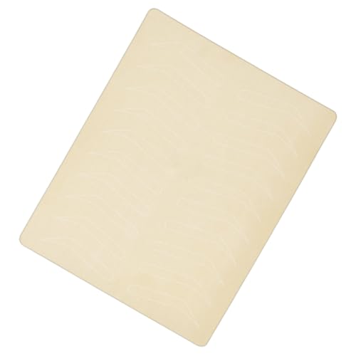 QUXVUIS Práctica de cejas de doble cara, piel silicona en Para blanco, Microblading para colorear, buena resistencia, entrenamiento arte corporal para principiantes, PC 1