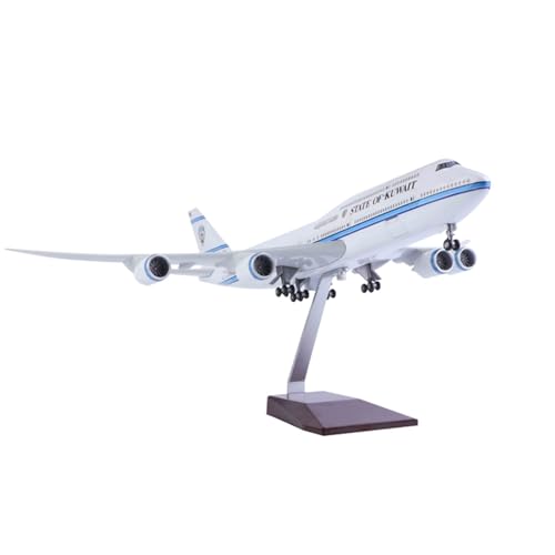 Modelo de avión de pasajeros Boeing 747 Kuwait Airways miniatura de aviación de 47 cm