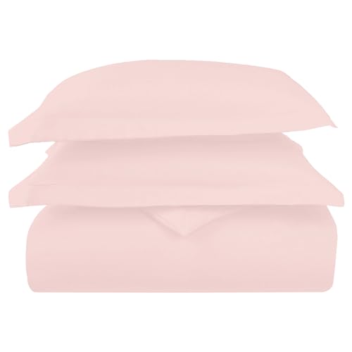Pizuna Pure Combed Cotton Duvet Cover Set King Size Light Pink