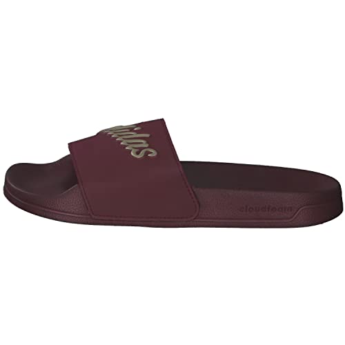 Image of adidas Women ADILETTE SHOWER Synthetic Swim Slide FTWWHT /GOLDMT /BOGOLD | LUT50
