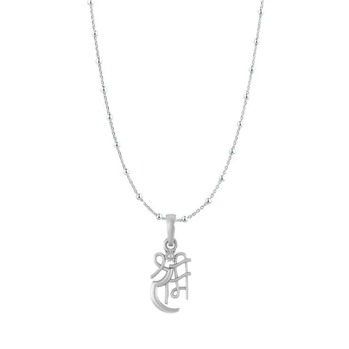 Pendentif Shri Ram en argent 925 avec chaîne perles pour le quotidien