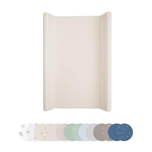 Ehrenkind® Abwaschbare Wickelauflage mit Keil - Hygienisch, Sicher und Vielseitig in Beige | Wickelauflage 50x70 | Wickelunterlage | Wickeltischauflage abwaschbar