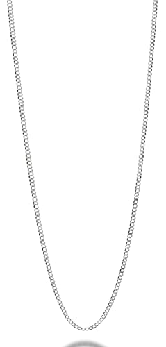 Savlano 925 Sterling Silver 1.8 MM Solid Curb Cuban Link Chain Necklace For Men & Women - Made in Italy Comes With a Gift Box