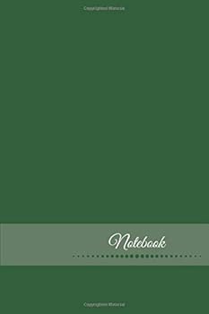 Paperback Notebook: Dot Grid Notebook (Journal) - Size 6 x 9 in - 110 Numbered Pages - Green Cover Book