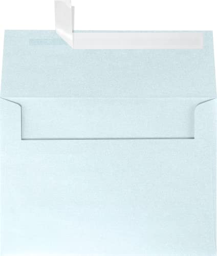 Enveloppes d'invitation A7 bleu métallisé pour sublimer vos faire-part de mariage et baptême chic