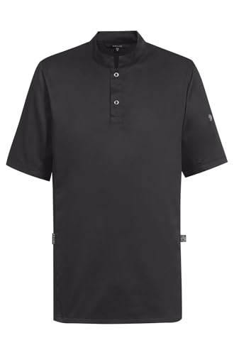 GREIFF Gastro-Moda Cuisine Herren Kochshirt 1/2-Arm Regular Schwarz 4XL