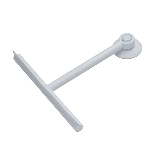 Gedy Bianco G-Mirissa, Limpiacristales para Ducha Color Gancho con Ventosa, Limpiador de Cristal de Resina y Goma, Medidas 23 x 22 x 3 cm y Peso 0,1 kg, 2 años de garantía, diseño R&S, única