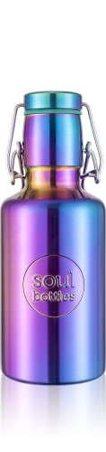 soulbottles steel light • Utopia • 0,75 l • einwandige Trinkflasche aus Edelstahl • plastikfrei, nachhaltig, auslaufsicher Cover