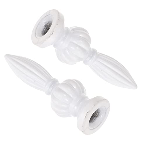 Image of 2pcs Decorative Lamp Finials for Floor and Table Lamps Creative Nut Knob Design Construction Easy to Install Home