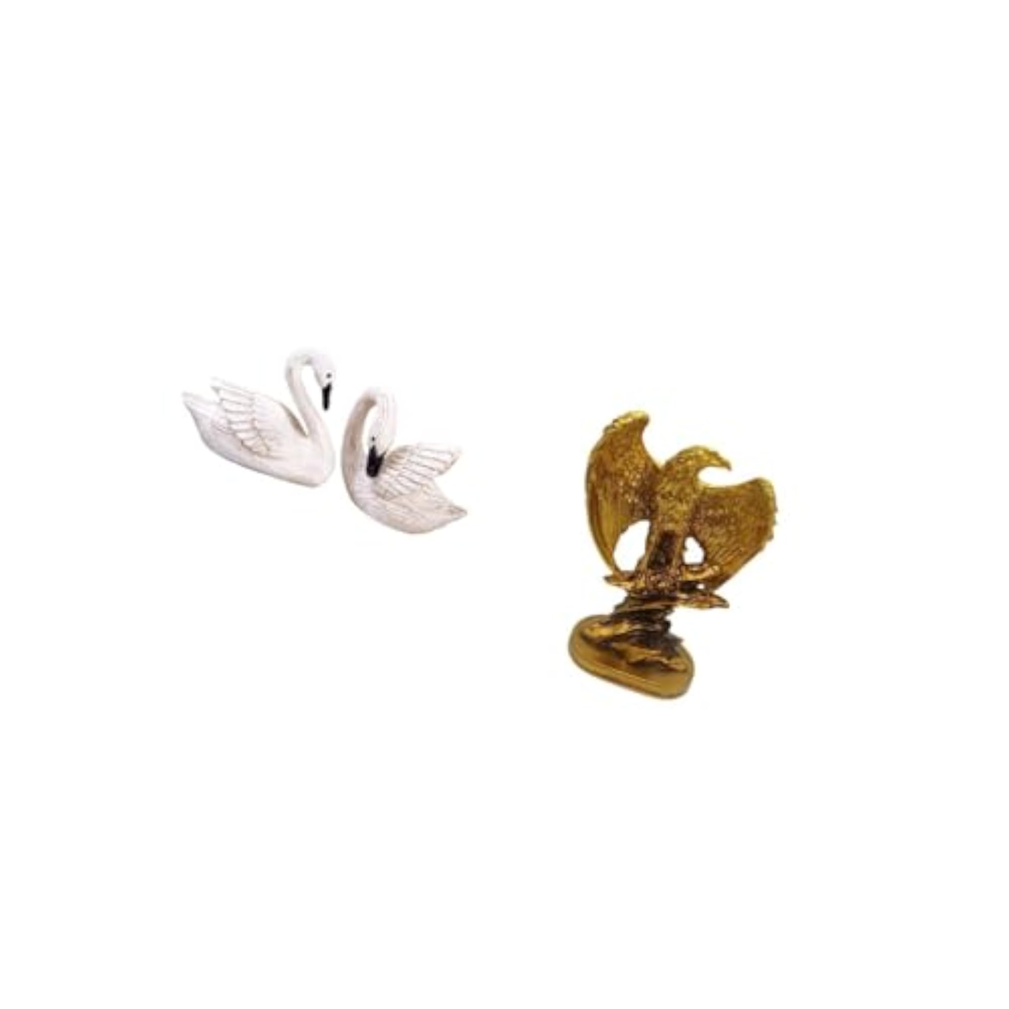 Resin Swan Sculptures Figurines Decorative Artwork Gift