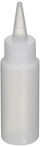 Qorpak PLC-03393 HDPE Cylinder Bottle with 24-410 LDPE Unlined Yorker Cap with Red Tip, 2 oz, Natural (Pack of 48)