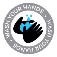 choolo Pack of 5. Please Practice Social distancing Floor Sign. Safety Sign. 7" Circle Pressure Sensitive Adhesive Made for Walking on