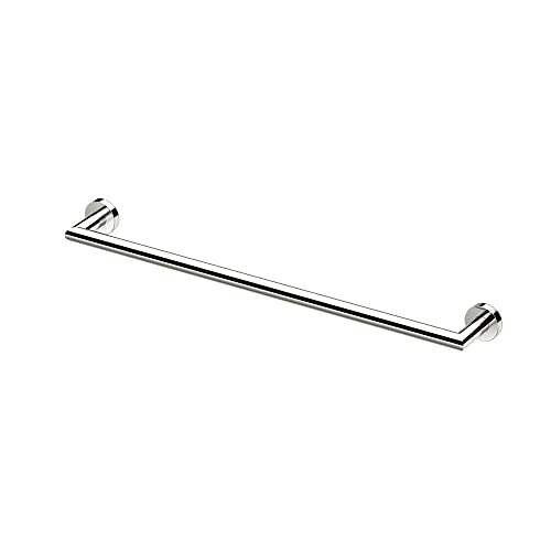 Image of Gatco 4310 Glam Single Towel Bar, 24 Inch, Polished Nickel | Wall Mounted Bathroom Towel Holder, Total Length 26 inch