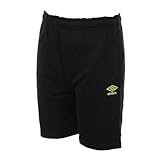 Découvrez ce short garçon de la marque Umbro ! - Couleur : Noir/Vert - Coupe classique - 2 poches - Ceinture élastique - Cordons de serrage - Imprimé Umbro - Poches latérales - Composition : 51% coton, 49% polyester
