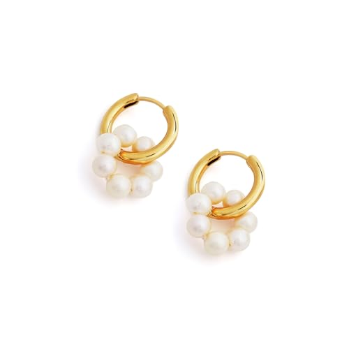 C.Paravano 18K Gold & Sterling Silver Hoop Earrings for Women EARRING_1