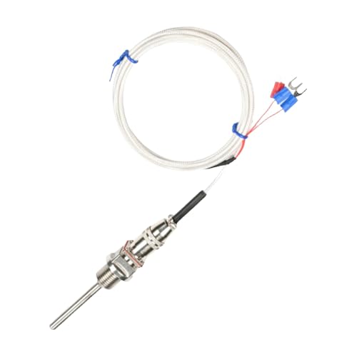 Sonde PT100 capteur de température thermocouple K connecteur aviation plongeur inox 6x100mm