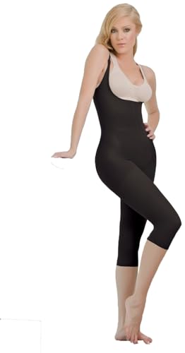 Sakkas Women's Firm Control Thermal Latex Braless Capri Full Body Shaper