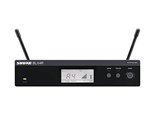 Shure BLX4R Rack-Mount Wireless Receiver H10 Band (542&ndash;572 MHz) &ndash; BLX Series Single-Channel...