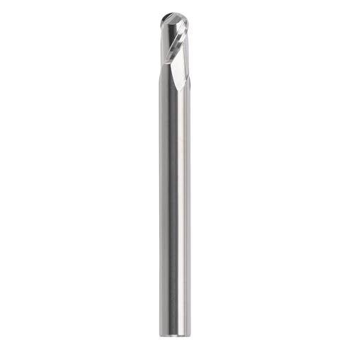 Image of MYS Cermet Ball Nose End Mill -2 Flute-2mm, 2.5mm, 3mmfor Drill Press & Milling Machine,CNC Router Bits Carbide Speed Square for Medium &Low-Carbon Steel，High Speed Machine & More (R2.5-L50-D5)