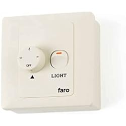 Ventilador Faro Mini Indus Faro Barcelona 33928 - Regulador de pared blanco con tres velocidades
