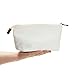Juvale Canvas Makeup Bag - 6 Pack, 11.75 x 5.5 In, White Cotton - Travel Cosmetic & Toiletry Pouches with Zipper - Blank DIY Canvas Pouches for Crafting & Bridesmaid Gifts
