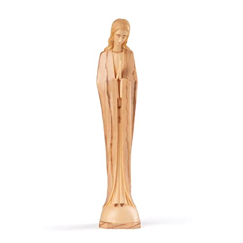 Statue De Notre-Dame De Fatima, Figurine Religieuse Vierge Marie Madonna - Peint à la Main | 25cm